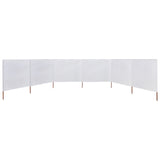 VidaXL Windshield 6 panels 800x80 cm fabric white