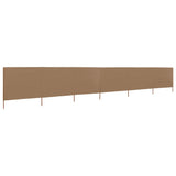 Vidaxl Windshilield 6 Panels 800x80 cm Stoffer Taupe
