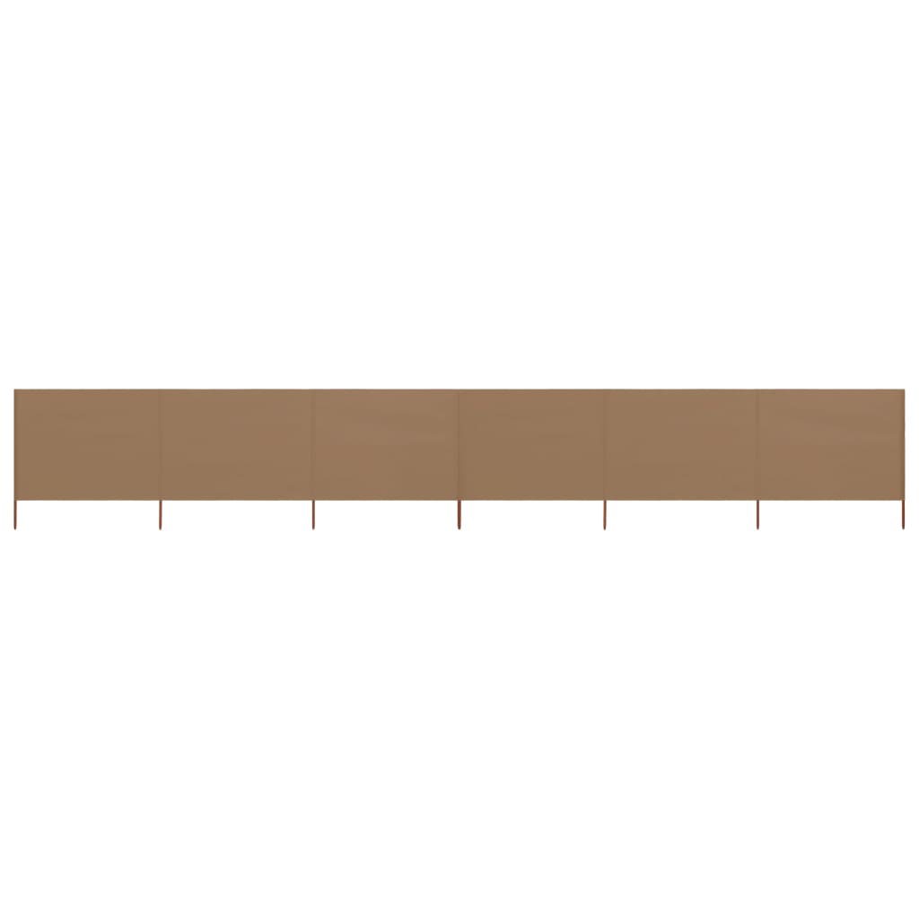 Vidaxl Windshilield 6 Panels 800x80 cm Stoffer Taupe