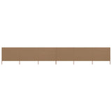 Vidaxl Windshilield 6 Panels 800x80 cm Stoffer Taupe