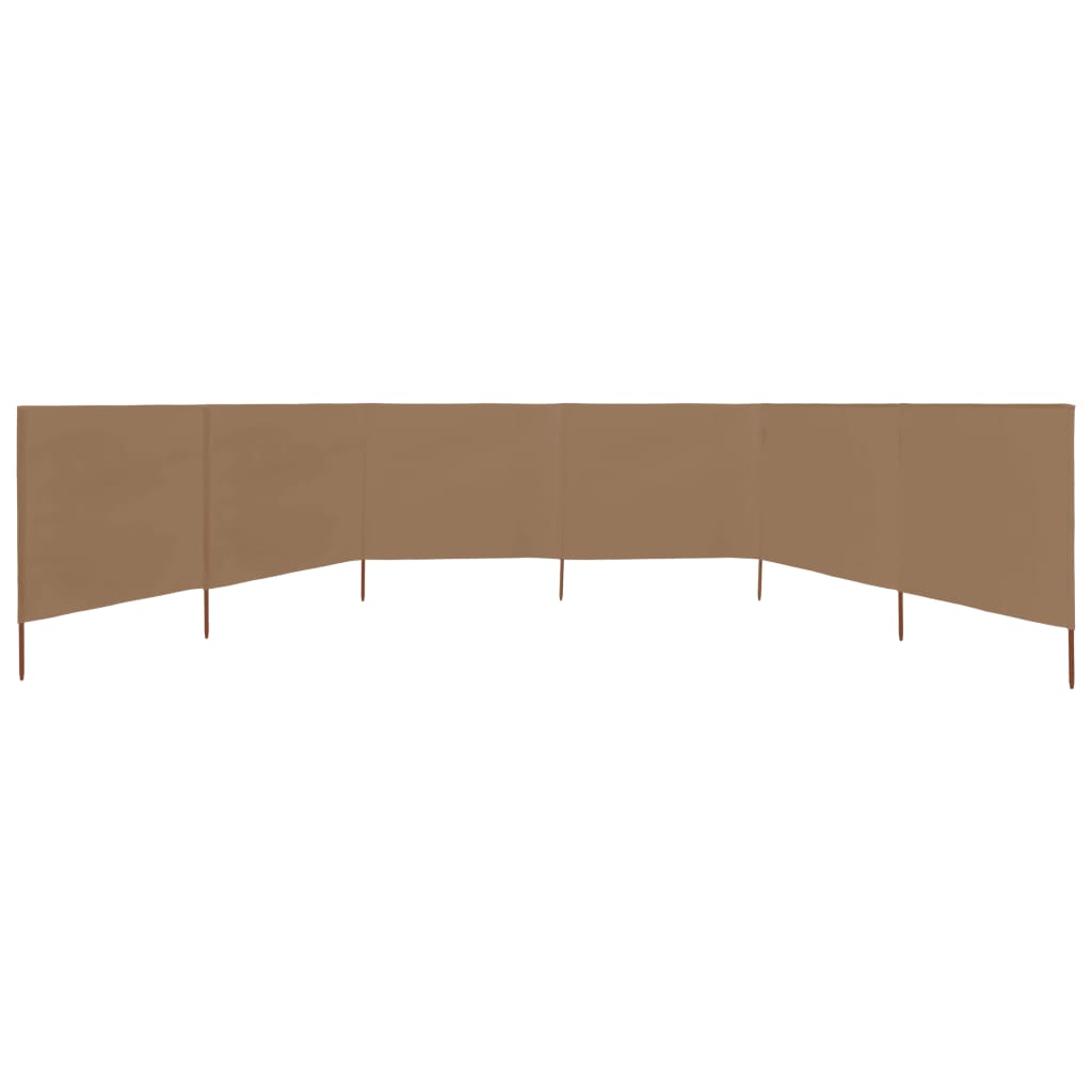Vidaxl Windshilield 6 Panels 800x80 cm Stoffer Taupe
