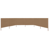 Vidaxl Windshilield 6 Panels 800x80 cm Stoffer Taupe
