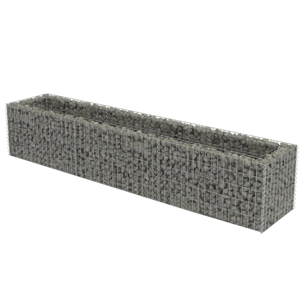 Vidaxl Gabion Planter surélevé 270x50x50 cm en acier galvanisé