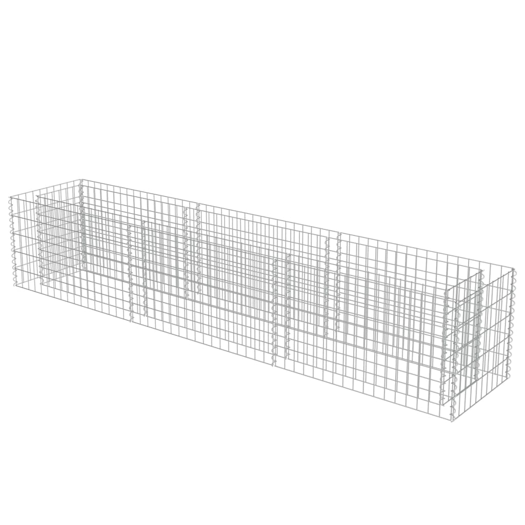 Vidaxl Gabion Planter surélevé 270x50x50 cm en acier galvanisé
