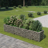 Vidaxl Gabion Planter surélevé 270x50x50 cm en acier galvanisé