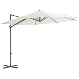 Vidaxl plovoucí parasol s ocelovým pólem 300 cm písek -