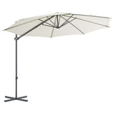 Vidaxl plovoucí parasol s ocelovým pólem 300 cm písek -
