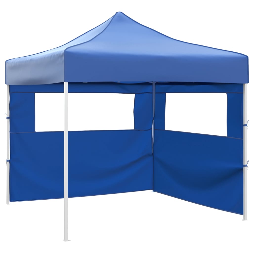 Vidaxl klappt Zelt mat 2 Maueren 3x3 m blo