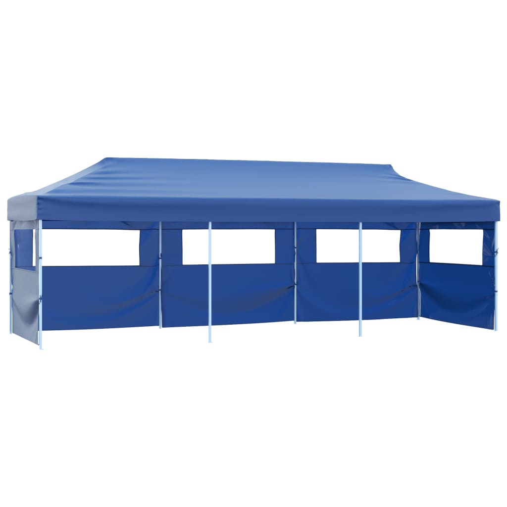 Vidaxl Folding tent pop-up with 5 side walls 3x9 m blue