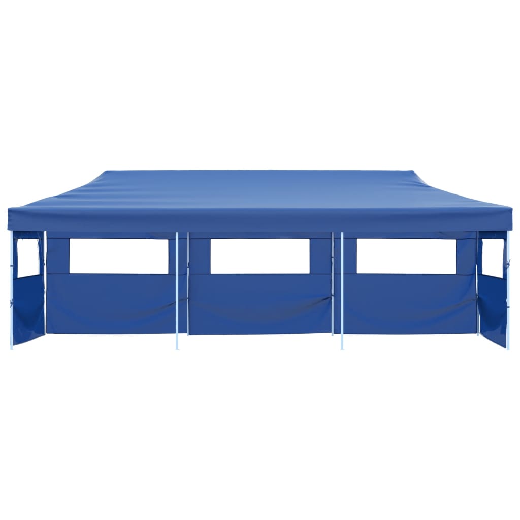 Vidaxl Folding tent pop-up with 5 side walls 3x9 m blue