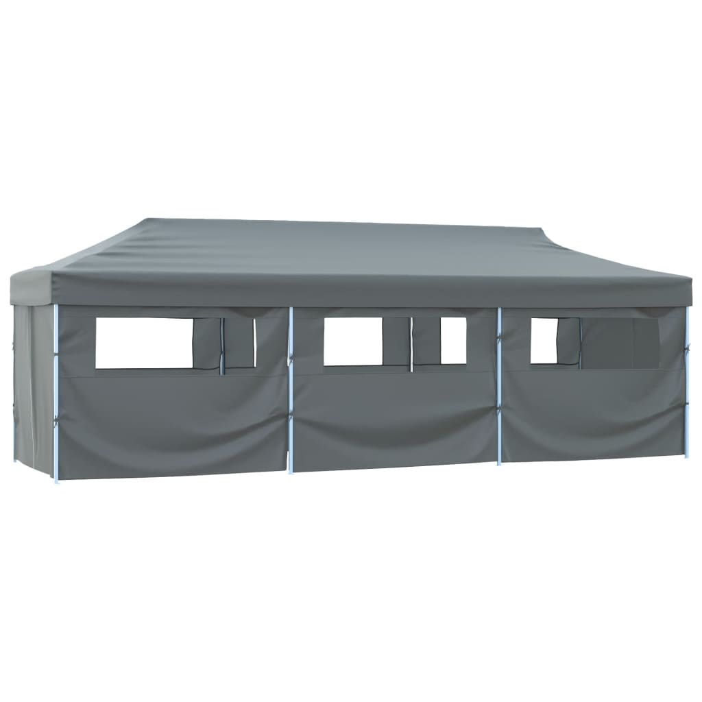 Vidaxl folding tent pop-up with 8 side walls 3x9 m anthracite