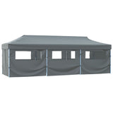 Vidaxl folding tent pop-up with 8 side walls 3x9 m anthracite