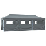 Vidaxl folding tent pop-up with 8 side walls 3x9 m anthracite