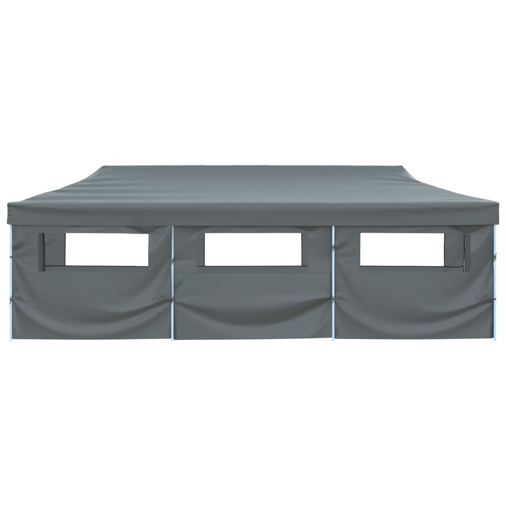 Vidaxl folding tent pop-up with 8 side walls 3x9 m anthracite