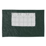 Vidaxl tent walls with window PE green 2 pcs
