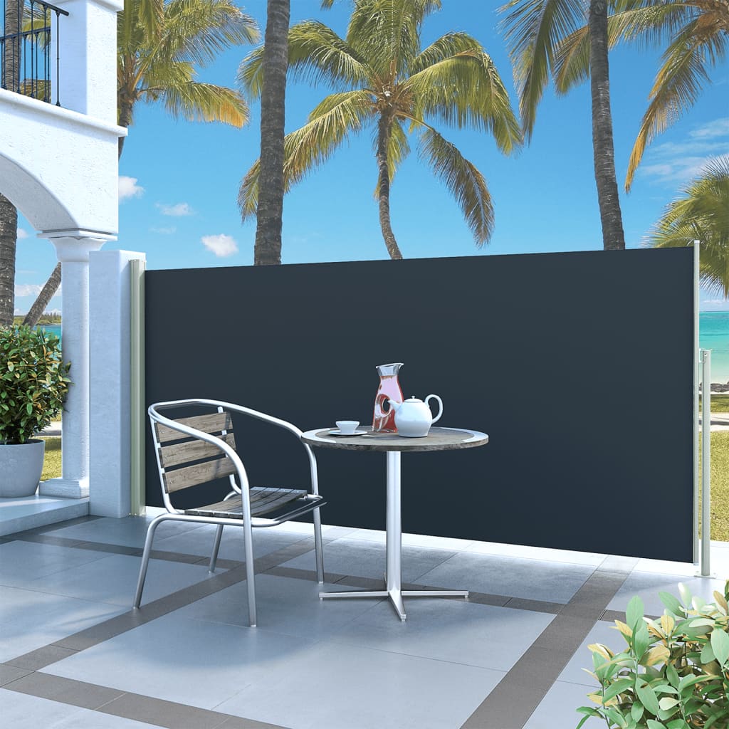 Vidaxl Windshield utvidbar 140x300 cm svart