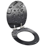 Vidaxl-Toilettensitz mit weicher Deckel Wassertropfen MDF