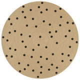 Vidaxl rug handmade with print polkadot 90 cm jute