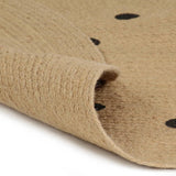 Vidaxl rug handmade with print polkadot 90 cm jute