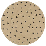 Vidaxl tapis fait à la main avec un triangle imprimer 120 cm jute