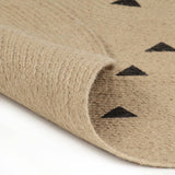 Vidaxl tapis fait à la main avec un triangle imprimer 120 cm jute
