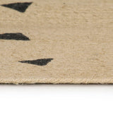 Vidaxl tapis fait à la main avec un triangle imprimer 120 cm jute