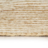 Vidaxl rug handmade with spiral design 150 cm jute white