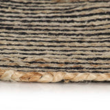Vidaxl tæppe håndlavet med spiraldesign 90 cm jute sort