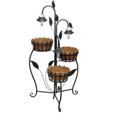 VidaXL standard for hanging baskets with LED lighting