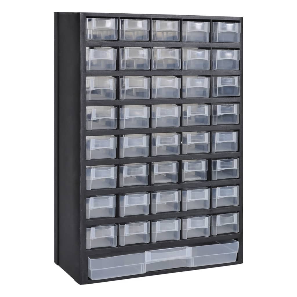 Vidaxl Toolbox plastika z 41 predali