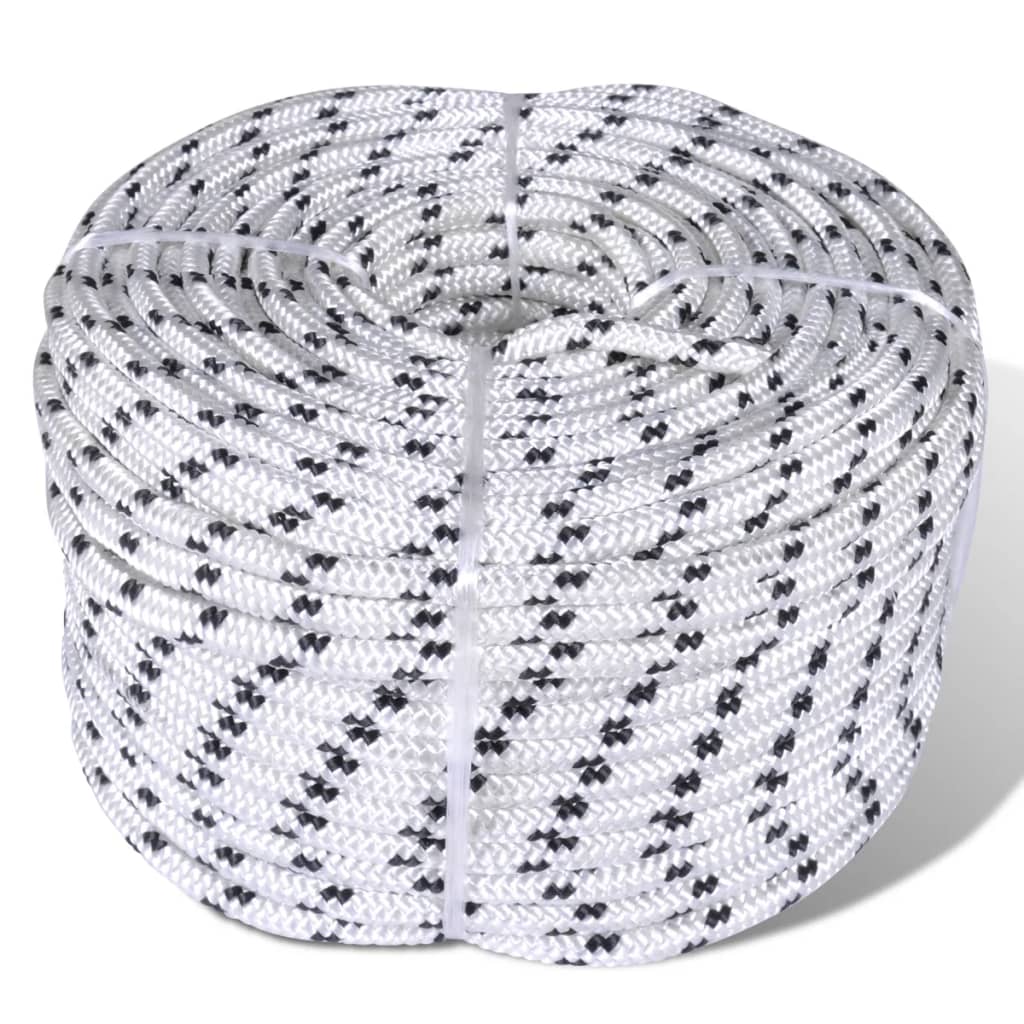 VIDAXL -Bootseil Polyester geflochten 12mmx50m
