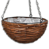 Vidaxl Hanging Bin Wilgenhout med fôr og kjede 4 stykker