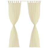 VidaXL curtains 2 ST translucent 140x225 cm crème