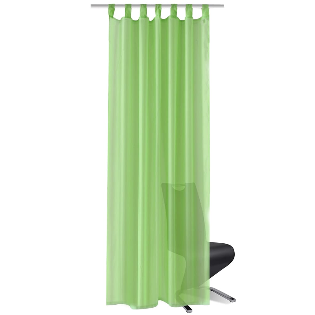 Vidaxl Vorhang Apfelgrün 140x175 cm (2 Stücke)