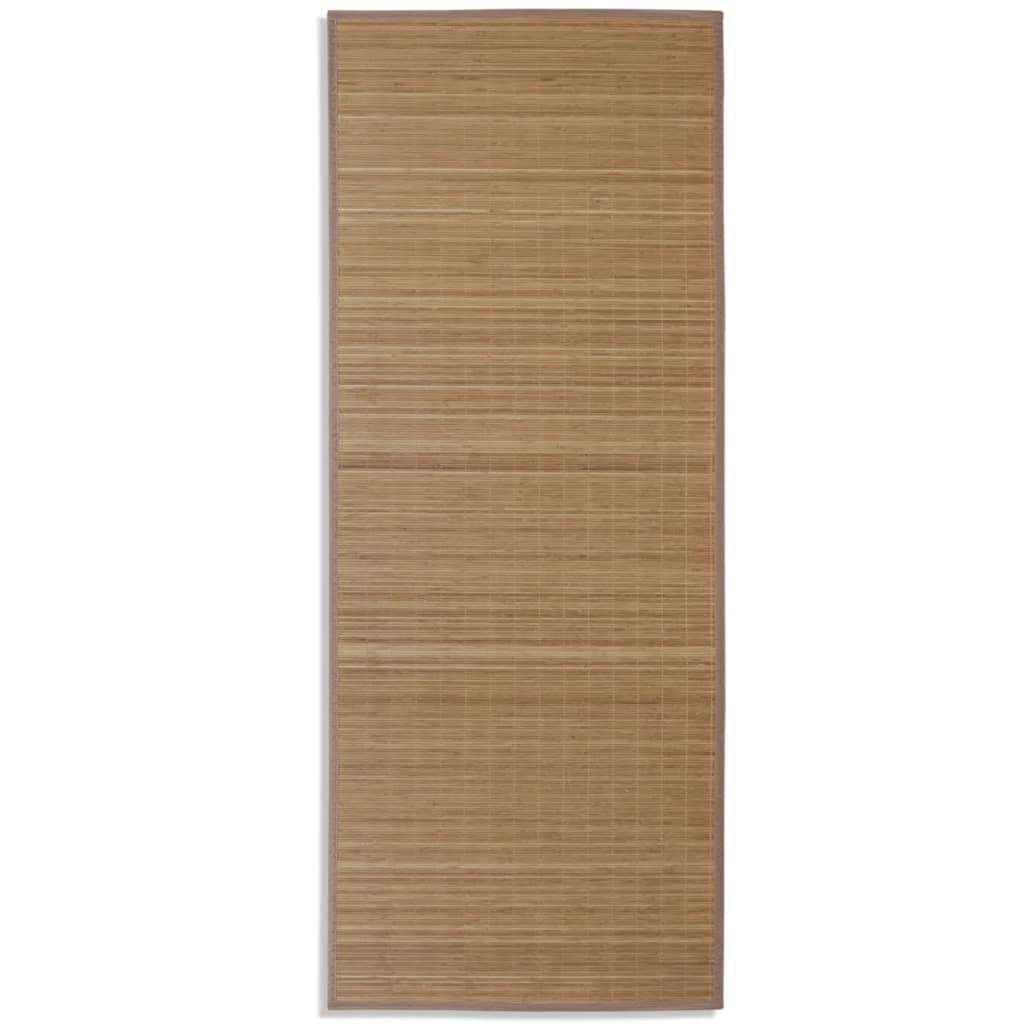 Vidaxl preproga pravokotna 80x200 cm bambusova rjava