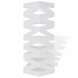 Vidaxl -paraply og gangstokkholderstriper White Square Steel 48,5 cm