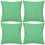 Vidaxl polštář pokrývá bavlnu 40 x 40 cm Apple Green 4 kusy