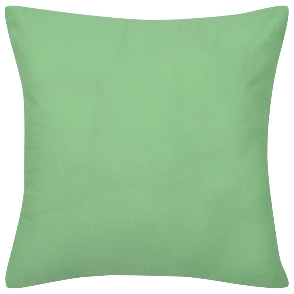 Vidaxl polštář pokrývá bavlnu 40 x 40 cm Apple Green 4 kusy