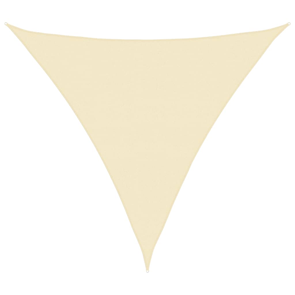 VidaXL Sunshade HDPE triangular 5x5x5 m Créme colored