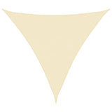 VidaXL Sunshade HDPE triangular 5x5x5 m Créme colored