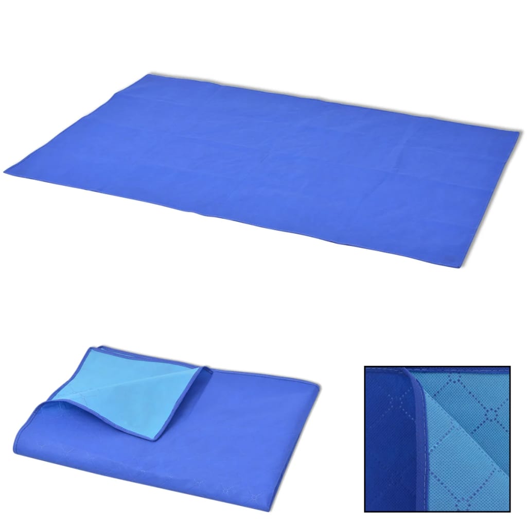 Vidaxl piknikový koberec 100x150 cm modrá a světle modrá