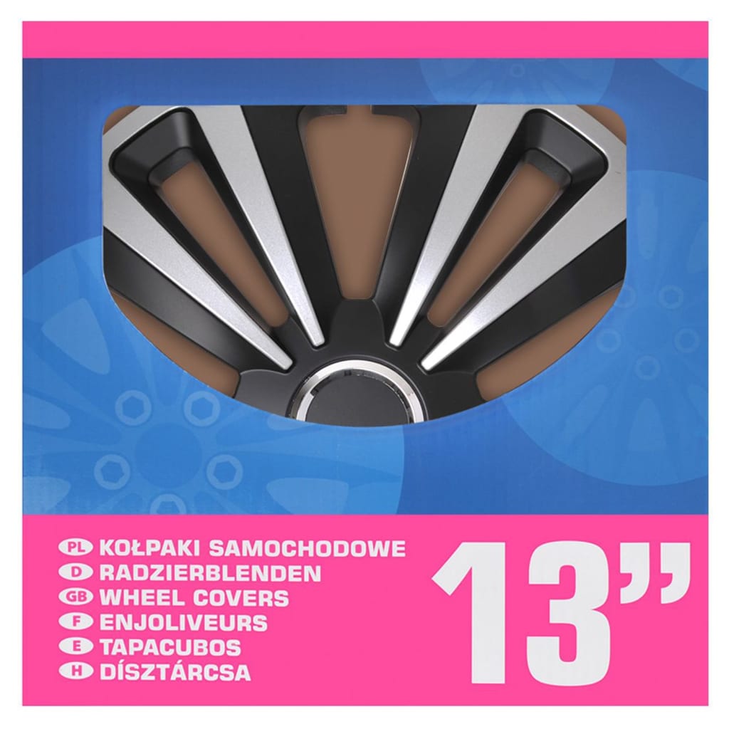 Proplus Hubcaps 4 St Terra 13 '' Srebrno obarvano in črno