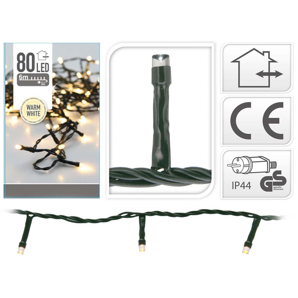 S.I.A. S.I.A. Julelys 6m 80 LED -lys IP44