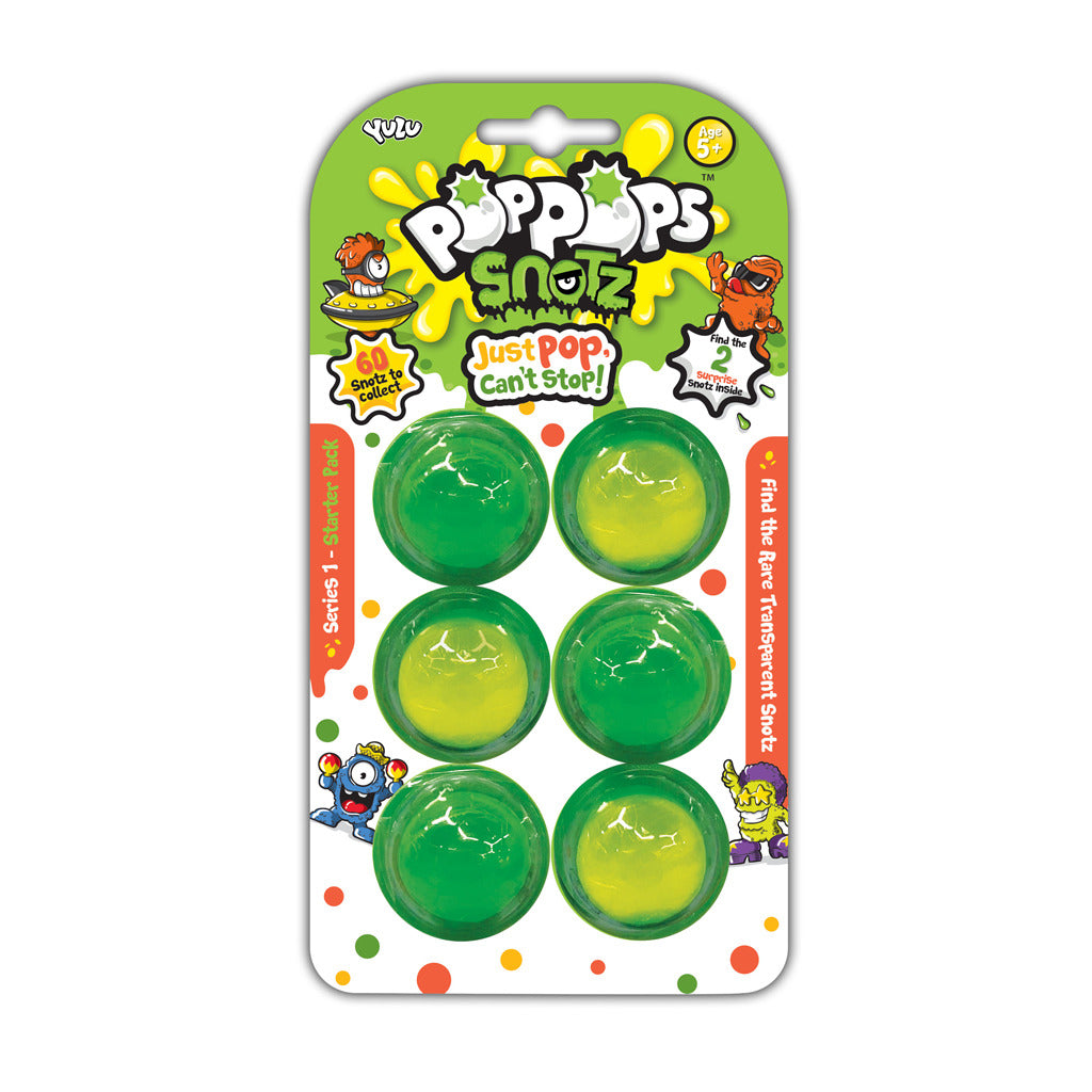 Yulu Yulu Poppops Snotz Series 1 Starter Set 6 stycken