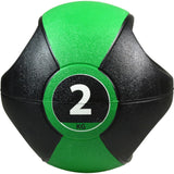 Pure2improve Pure2improve Medicine ball with handles 2 kg green