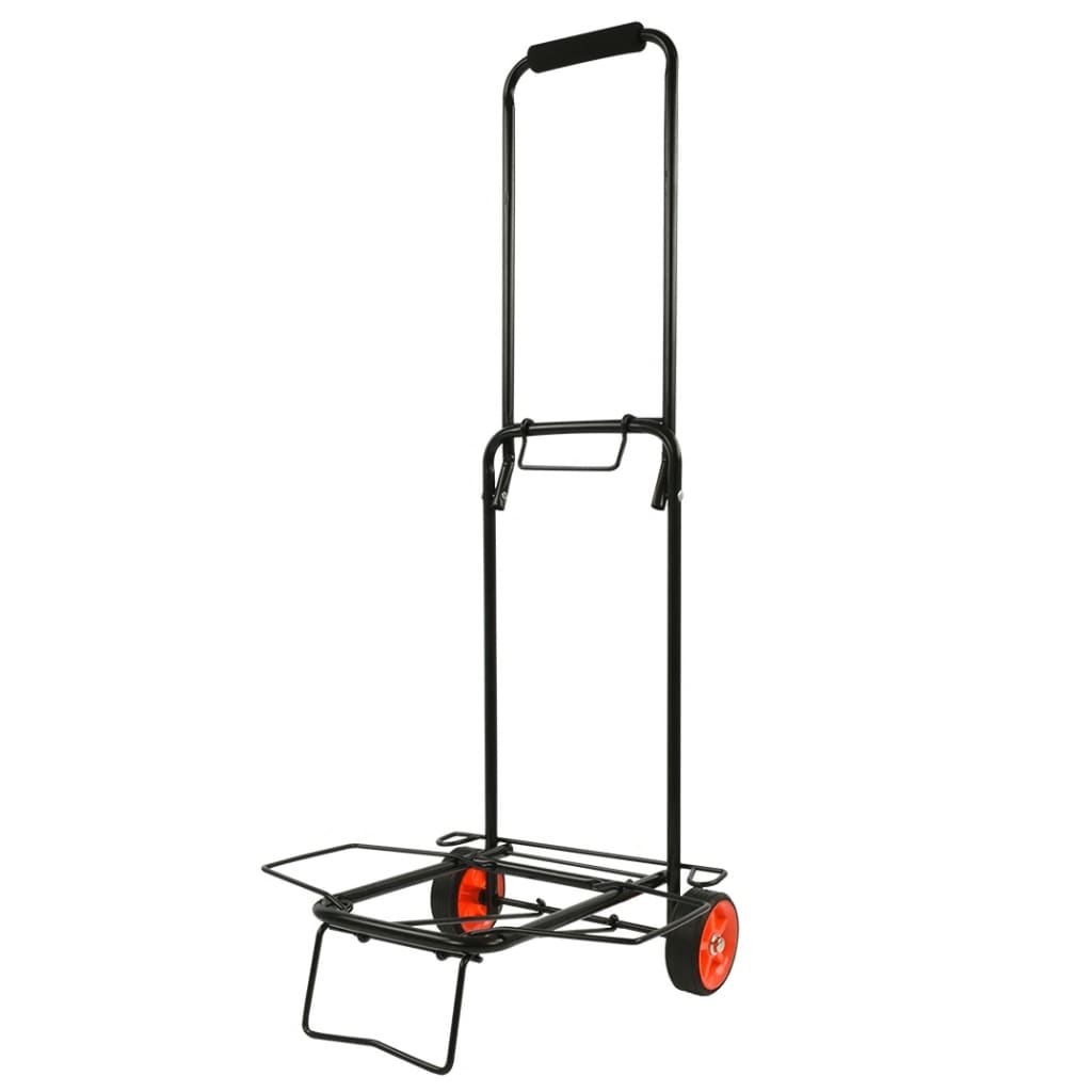 Proplus Skládací zavazadlový vozík 30 kg oceli černá