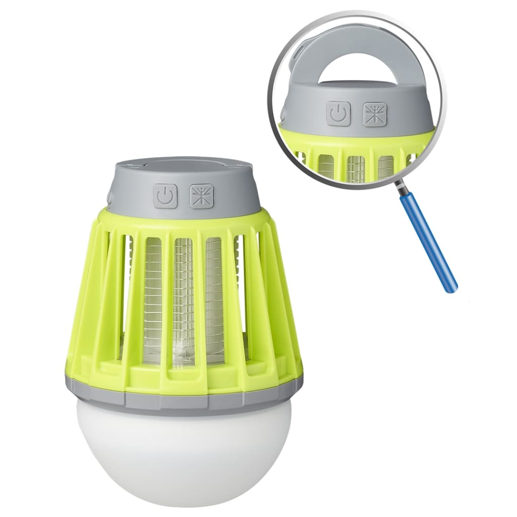 Proplus kempová hmyz lampa 2-in-1 dobíjecí zelená šedá
