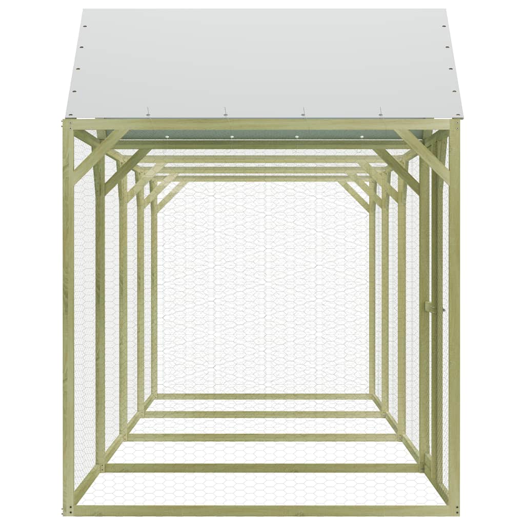 Vidaxl piščančji coop 6x1.5x2 m jeklo