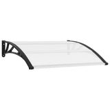 VIDAXL DODÁVKY BANOPY 120X75 CM PC Black and Transparent