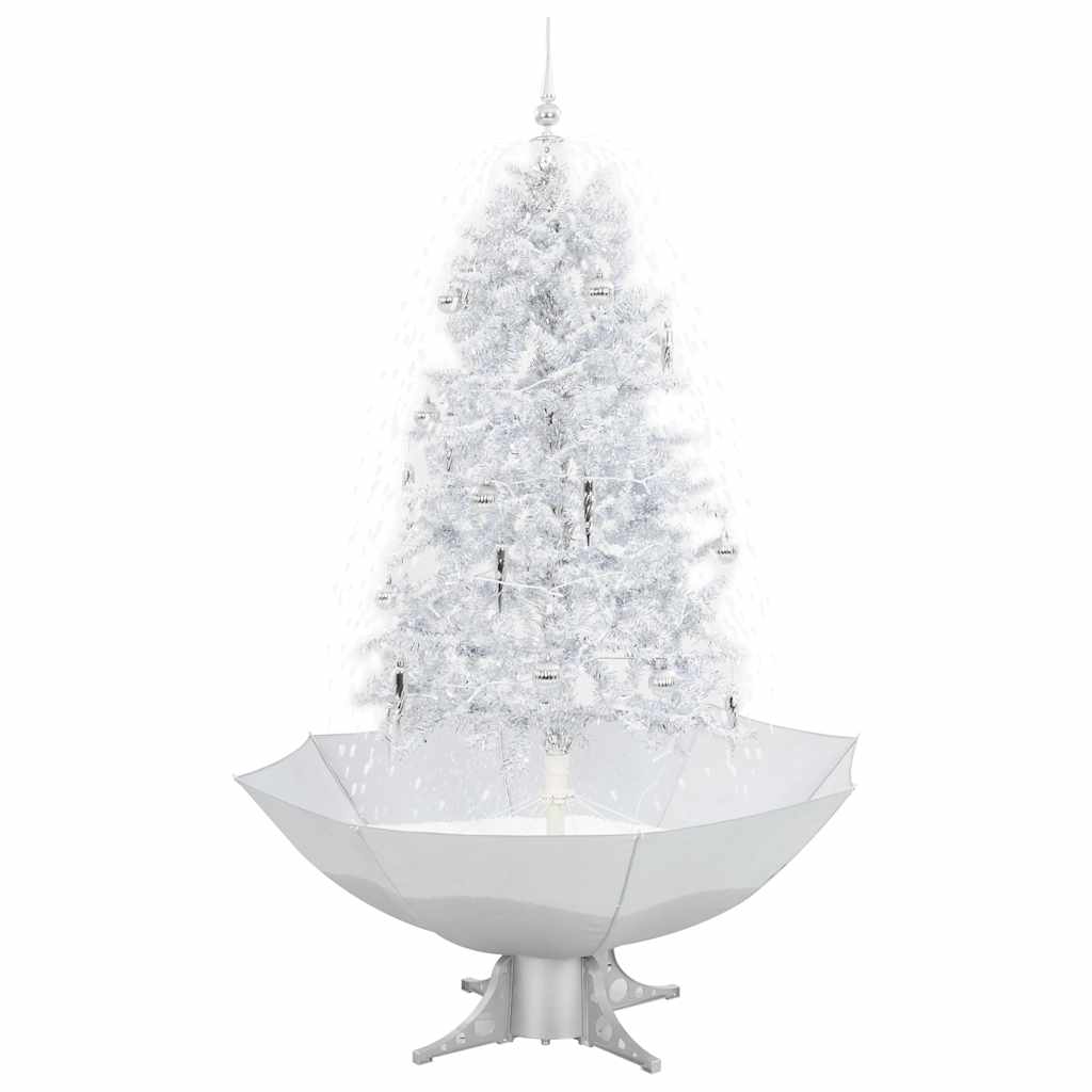 Vidaxl Christmas Tree Snowing med paraplyer 170 cm hvid